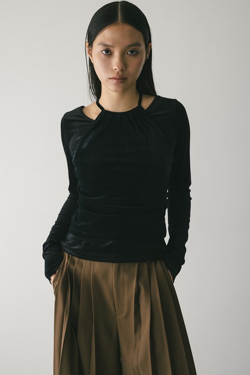 2ピースホルターベロアトップ｜STYLEMIXER（スタイルミキサー）公式