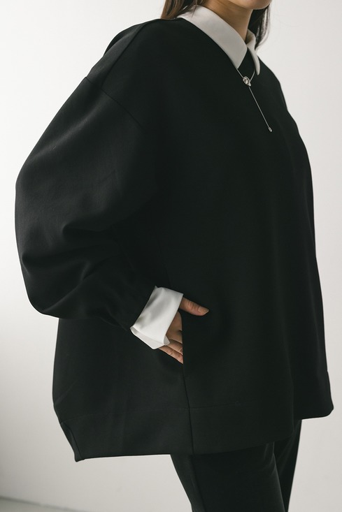 バックパネルポンチスウェットトップ｜STYLEMIXER（スタイルミキサー