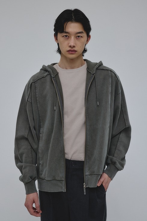com9ure パーカー ピグメントジップパーカー｜STYLEMIXER（スタイルミキサー）公式