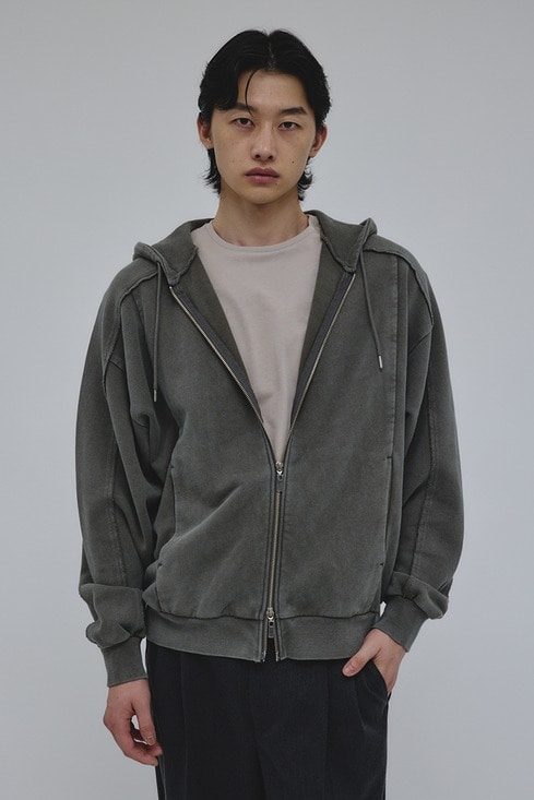 the coldest moment ボーダージップパーカー M The coldest momentストライプ ダブルジップ パーカー - メルカリ