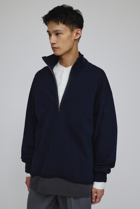 レイヤードハーフジップスウェット｜STYLEMIXER（スタイルミキサー