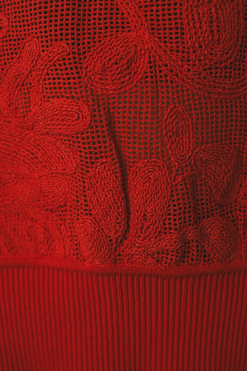 エンブロイダリーニットトップ 詳細画像 RED 11