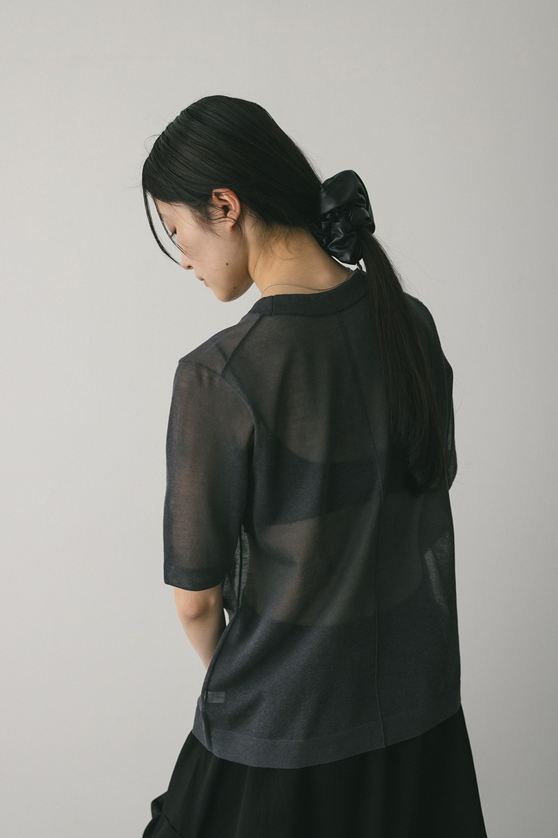 ウォッシャブルリネンニットT 詳細画像 GRY 7