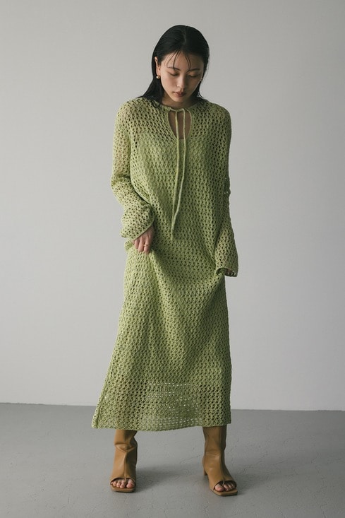 【美品 定価12万】クロエChloe ローゲージニット ワンピース 関税込み【Chloe】SALE！オープンニット カシミヤ マキシドレス