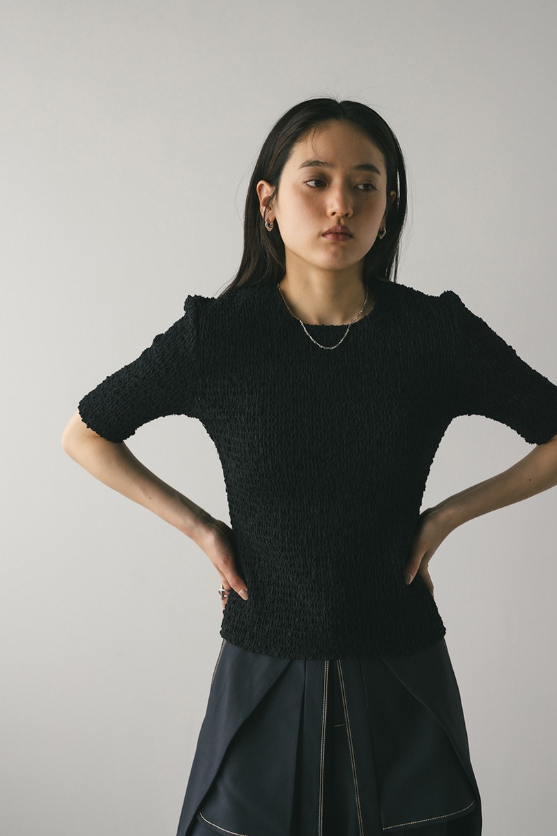 ネップシャーリングトップ 詳細画像 BLK 5