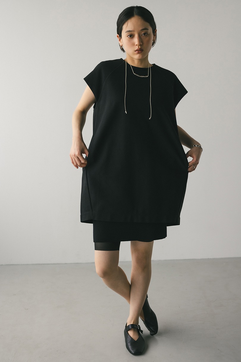ショルダーパットミニワンピース 詳細画像 BLK 2