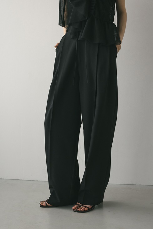 【emiche】ベーシックパンツ_２色 楽天市場】AUDIENCE / Ombre Check 2Tuck Wide Easy Pants