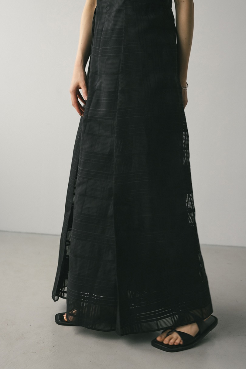 シアーチェックワンピース 詳細画像 BLK 12