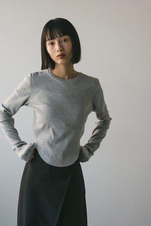 通販 激安 ヘムラウンドリブトップ｜STYLEMIXER（スタイルミキサー）公式 矯正用品・補助ベルト