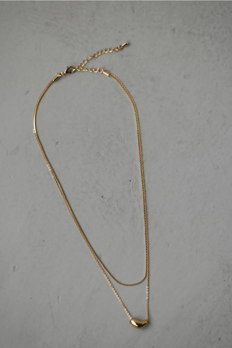 ダブルラインモチーフネックレス 詳細画像 GLD 4