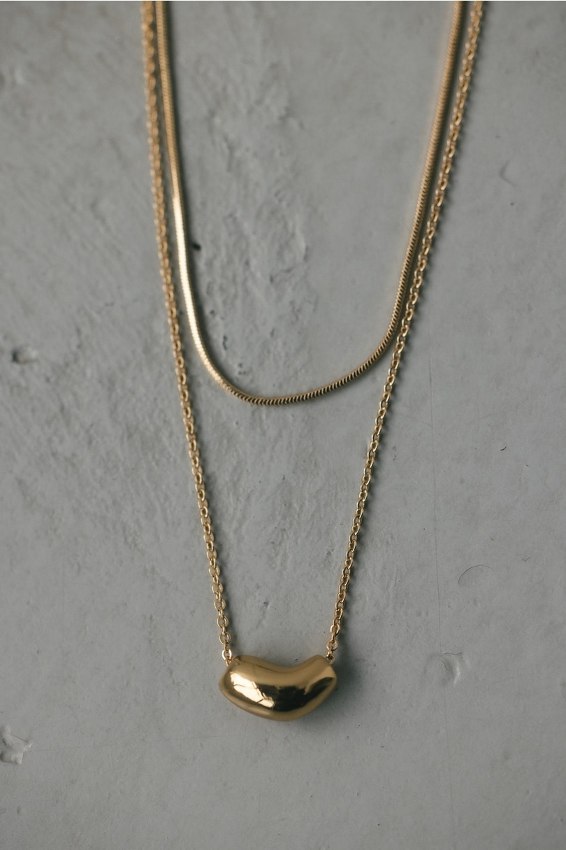 ダブルラインモチーフネックレス 詳細画像 GLD 5