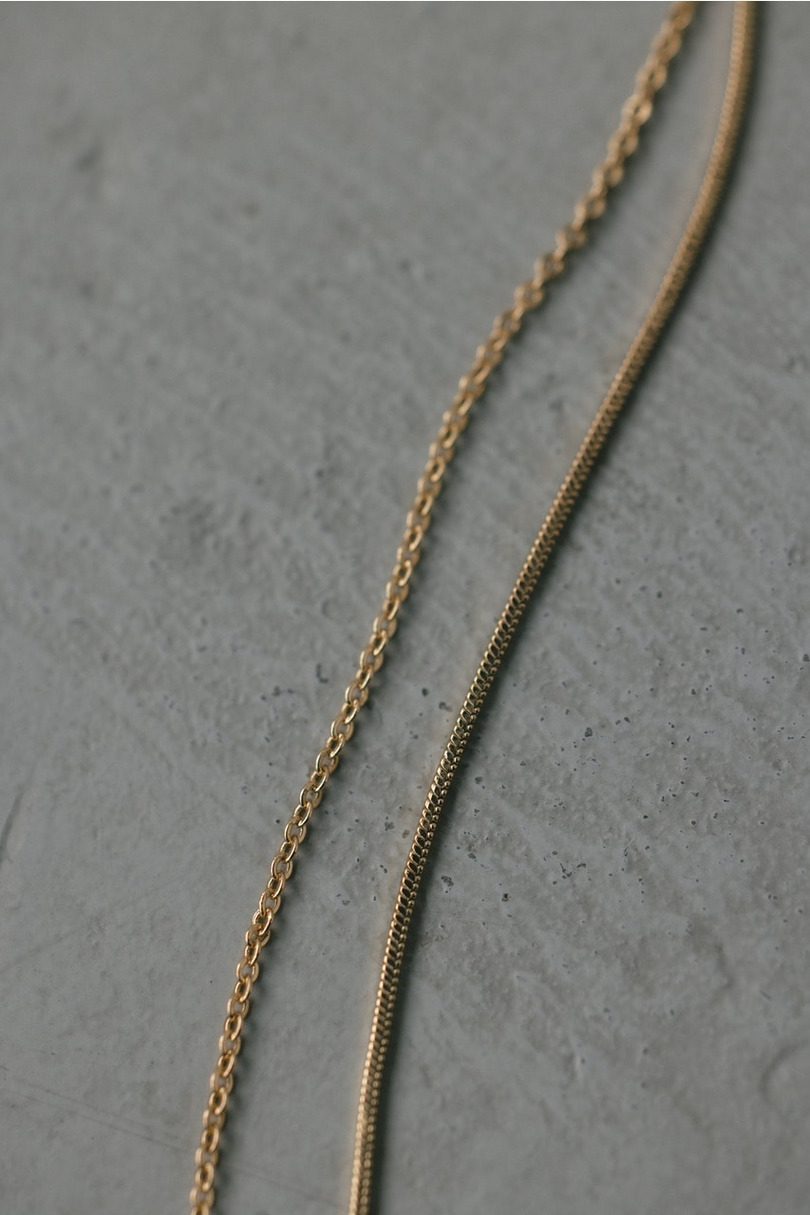 ダブルラインモチーフネックレス 詳細画像 GLD 8