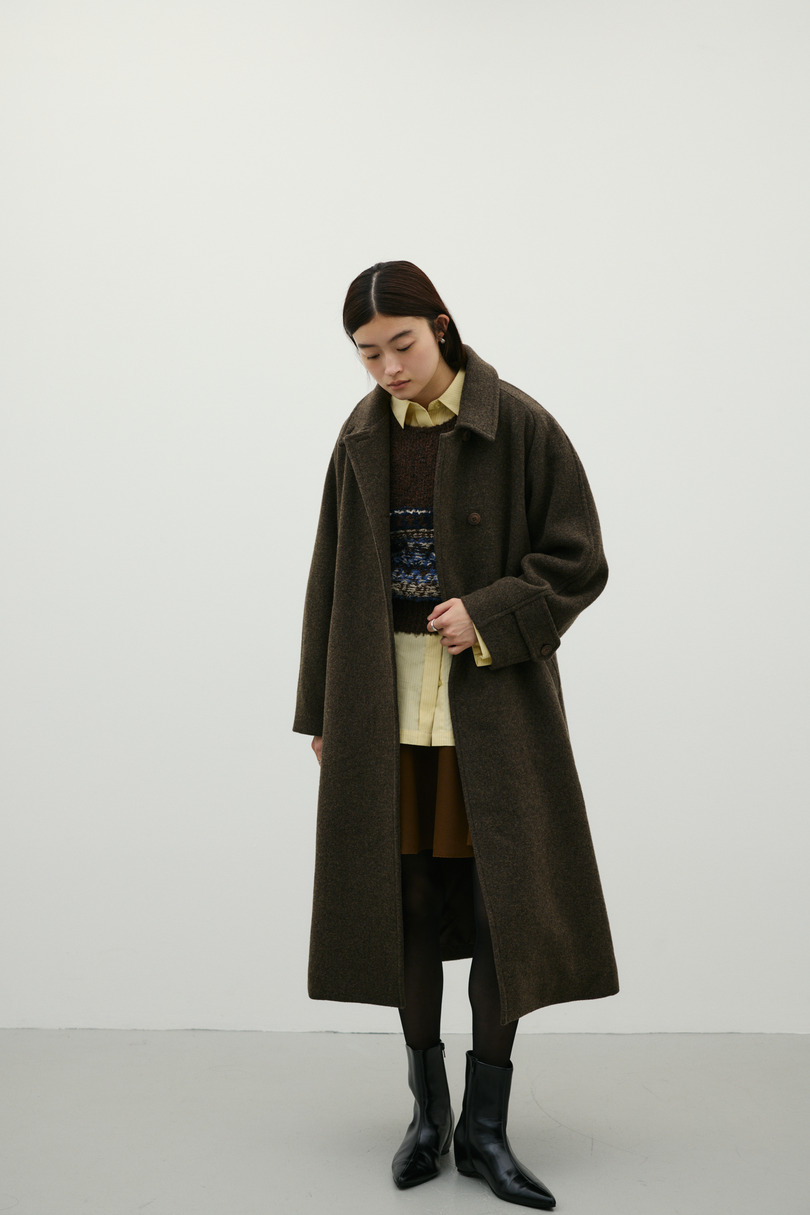 2WAYウールロングコート 詳細画像 BRN 3