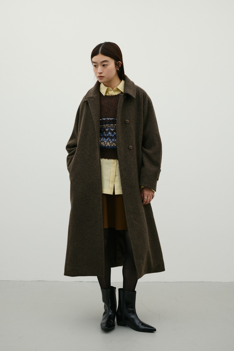 2WAYウールロングコート 詳細画像 BRN 4