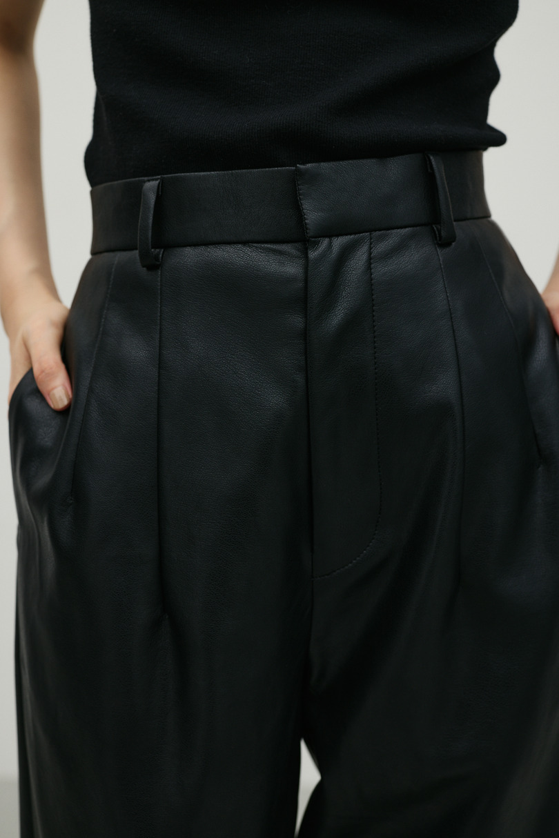 フェイクレザーストレートパンツ 詳細画像 BLK 7