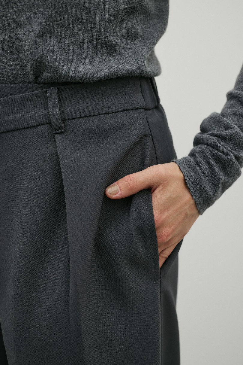 ダブルウエストラップワイドパンツ 詳細画像 GRY 8