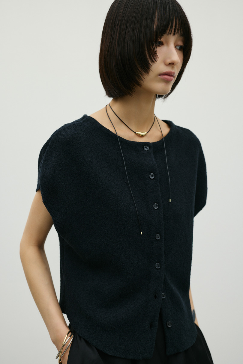 2WAYブークレーニットトップ 詳細画像 BLK 4