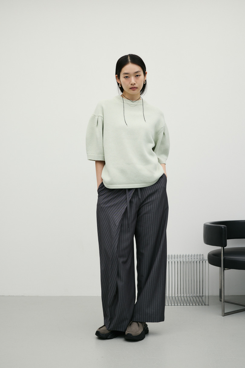 フォルムスリーブミドルニット 詳細画像 MINT 2