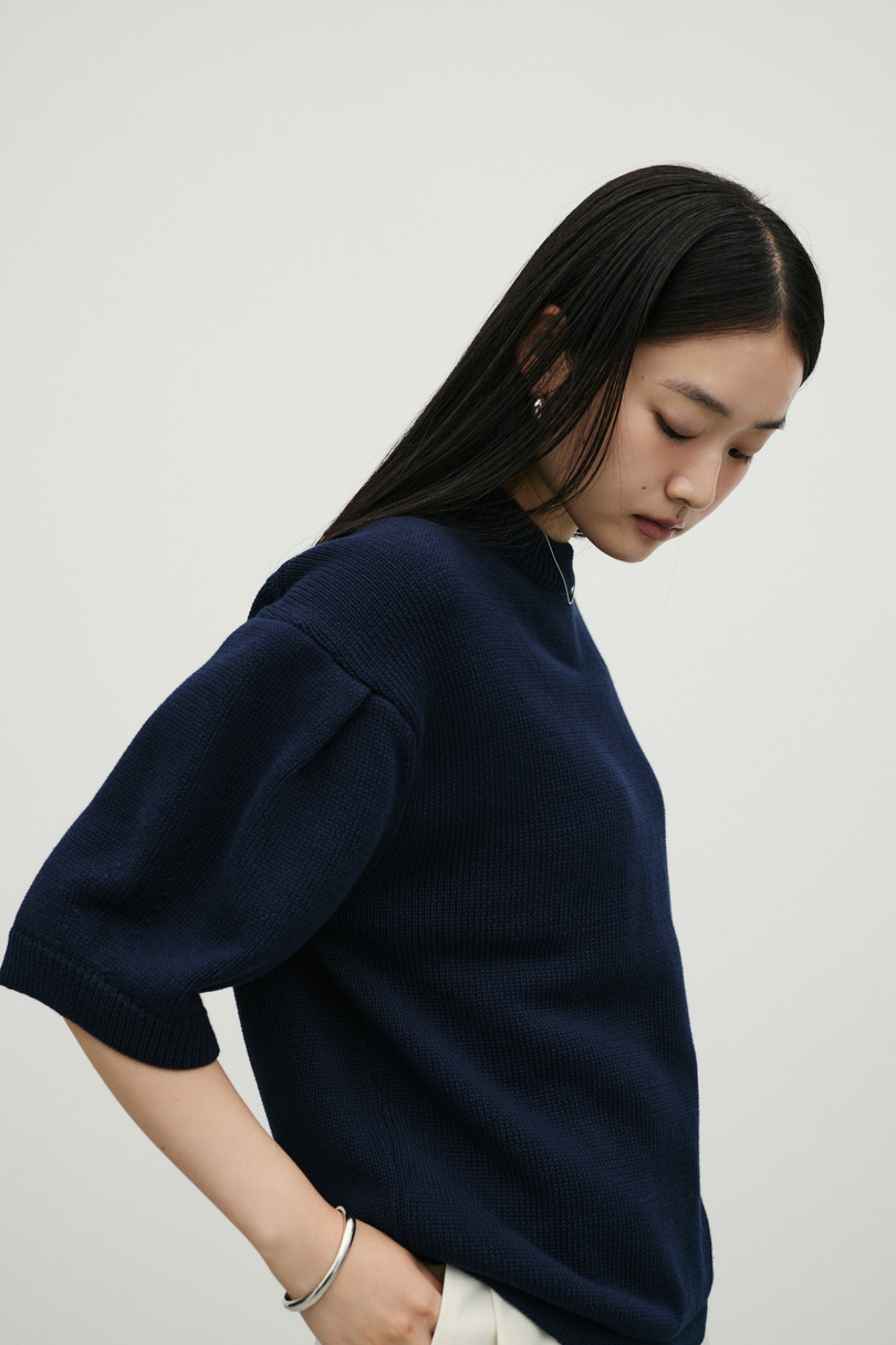 フォルムスリーブミドルニット 詳細画像 NVY 6
