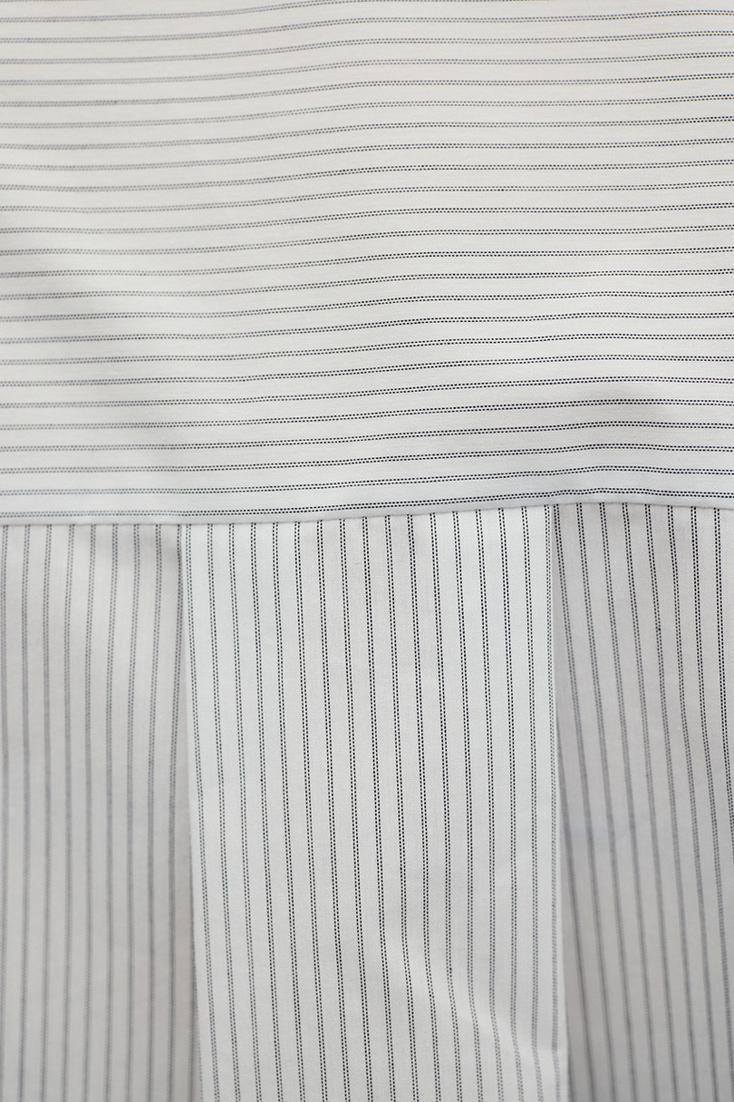 ストライプワイドカフオーバーシャツ 詳細画像 WHT 18