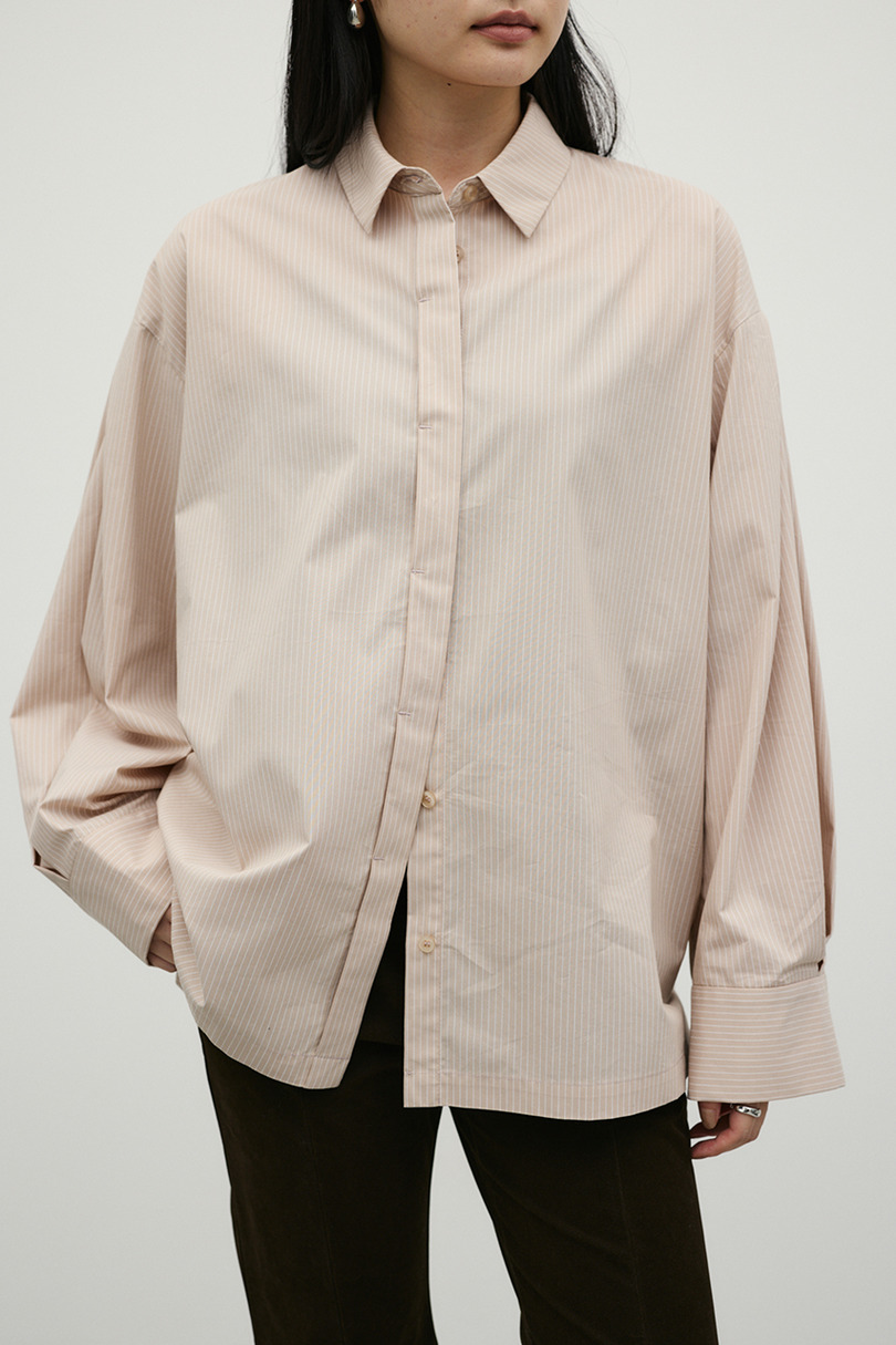 ストライプワイドカフオーバーシャツ 詳細画像 BEG 7