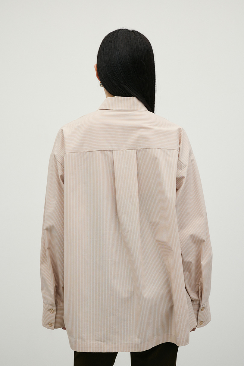 ストライプワイドカフオーバーシャツ 詳細画像 BEG 9