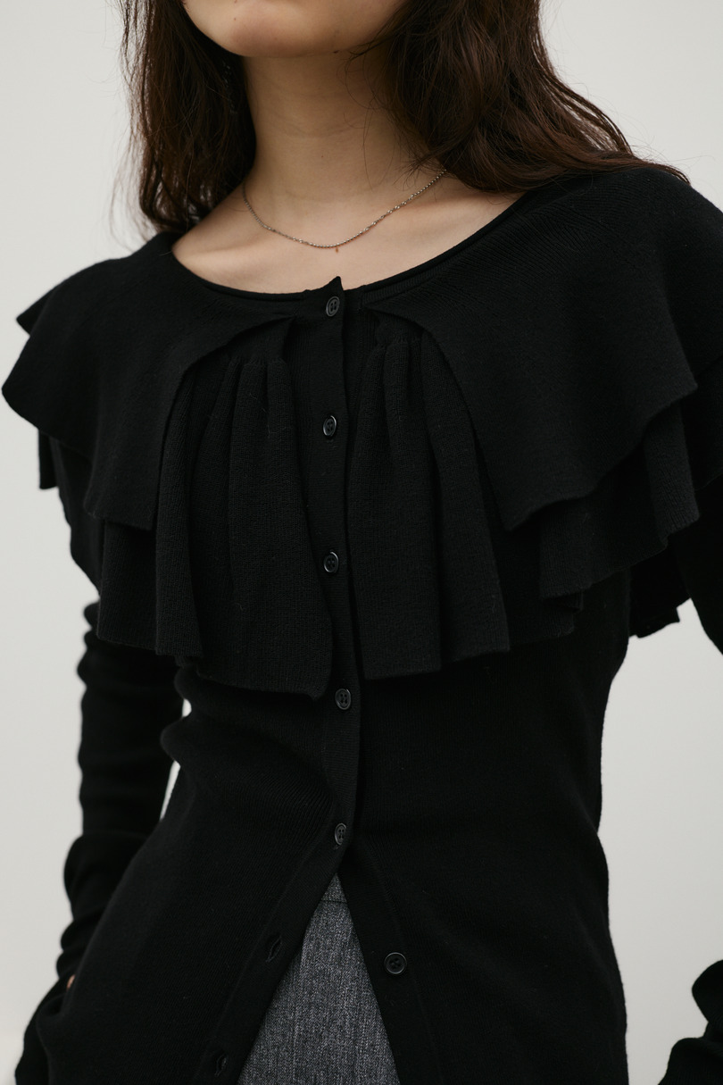 2WAYフリルニットトップ 詳細画像 BLK 5