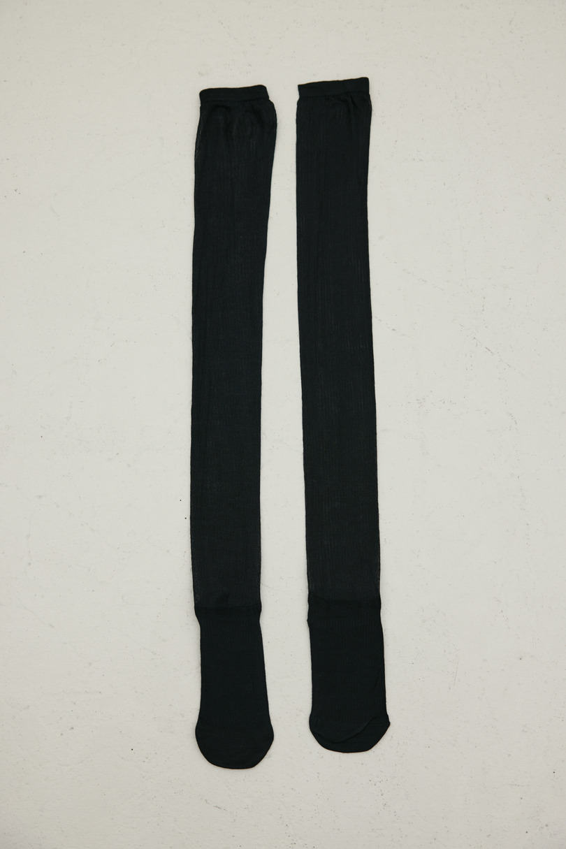 シアーロングソックス 詳細画像 BLK 2