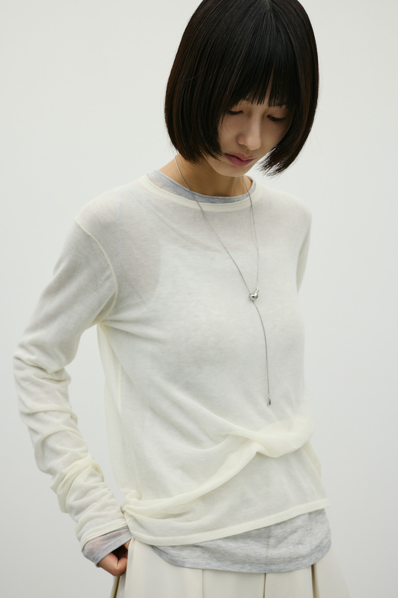 シアースキンニットトップ 詳細画像 IVO 4