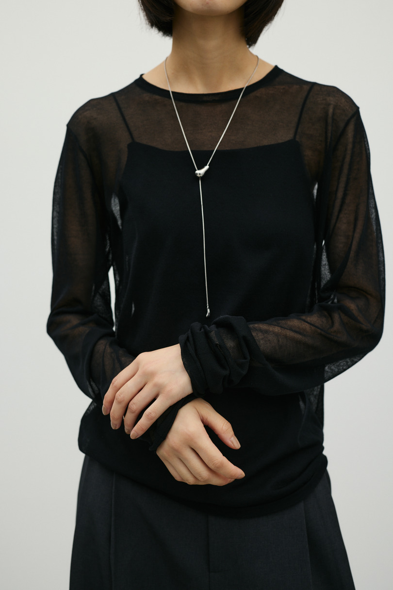 シアースキンニットトップ 詳細画像 BLK 5