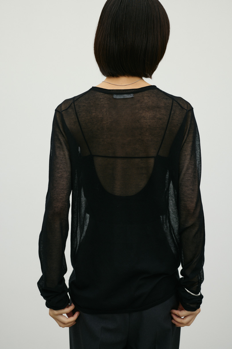 シアースキンニットトップ 詳細画像 BLK 6