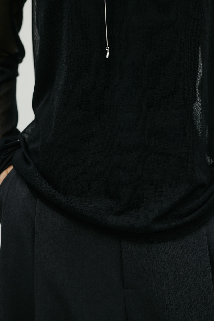 シアースキンニットトップ 詳細画像 BLK 8