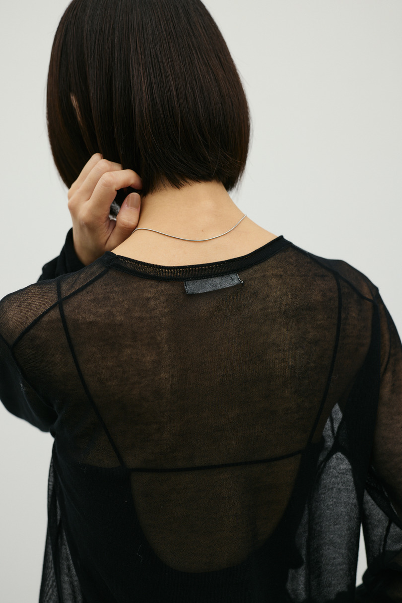 シアースキンニットトップ 詳細画像 BLK 9