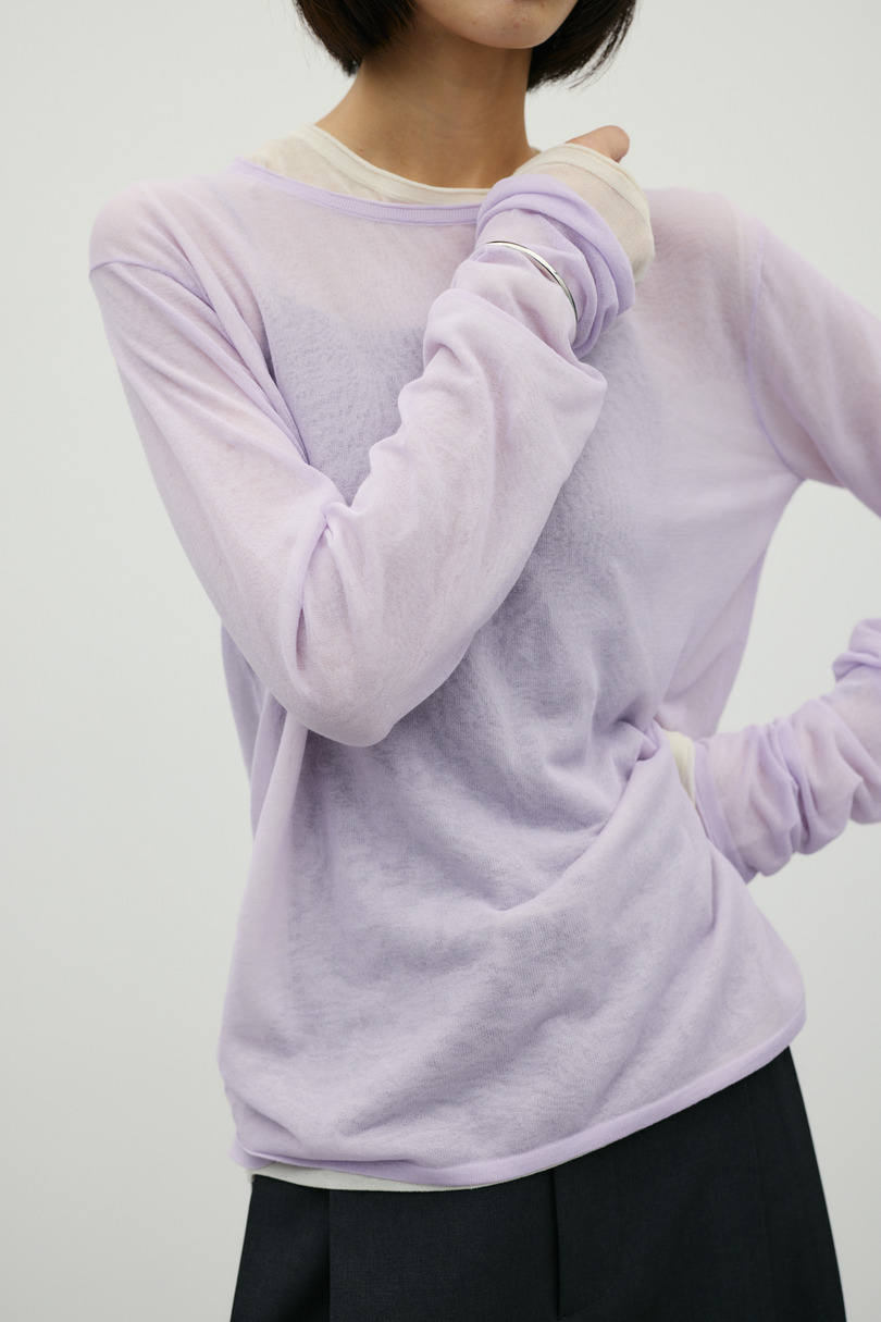 シアースキンニットトップ