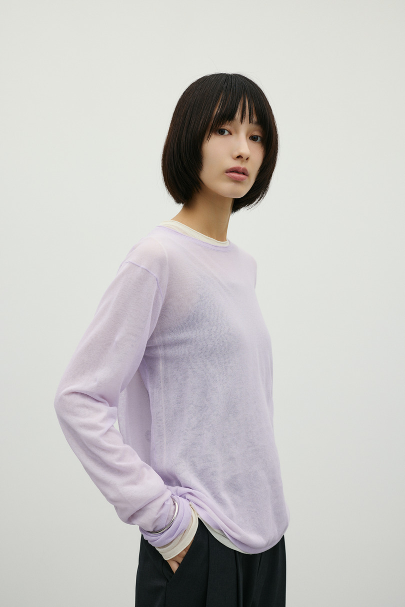 シアースキンニットトップ 詳細画像 PUR 5