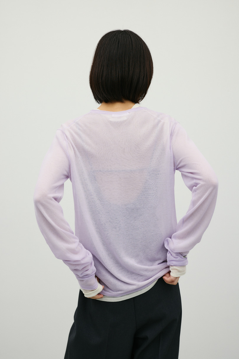 シアースキンニットトップ 詳細画像 PUR 6