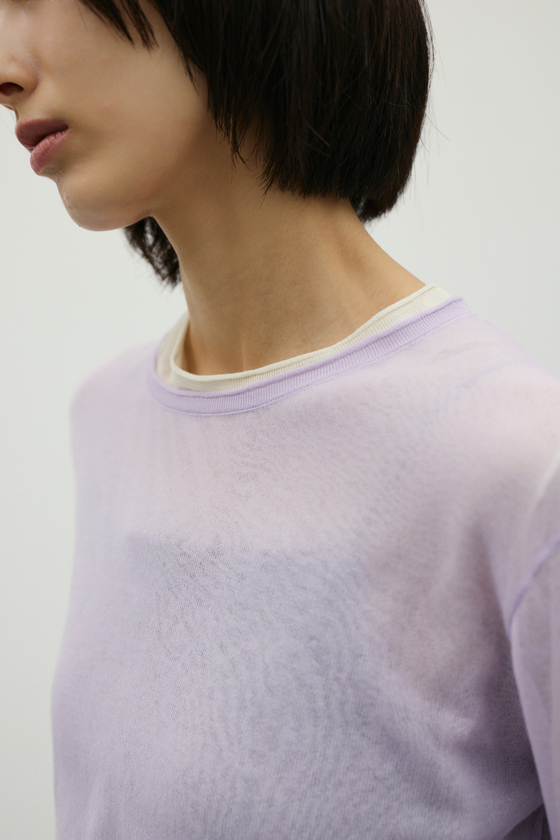 シアースキンニットトップ 詳細画像 PUR 7
