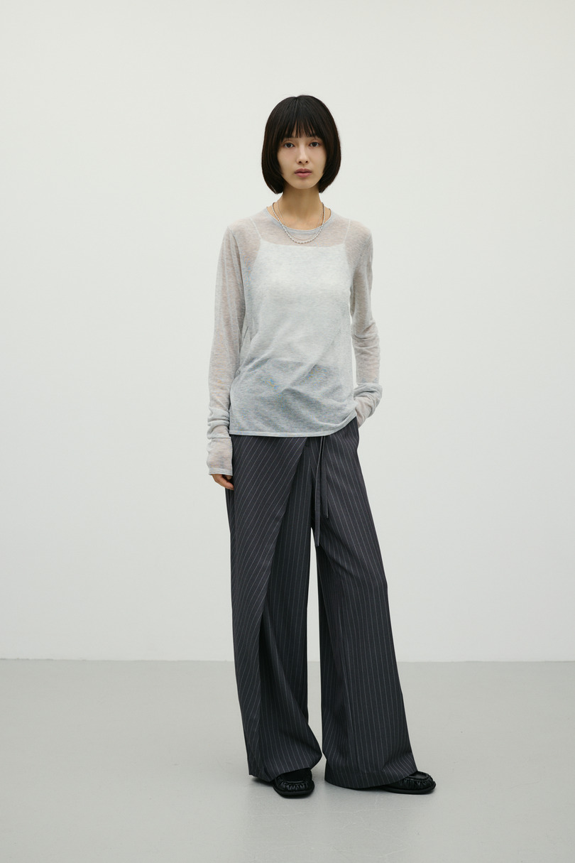 シアースキンニットトップ 詳細画像 L/GRY 2