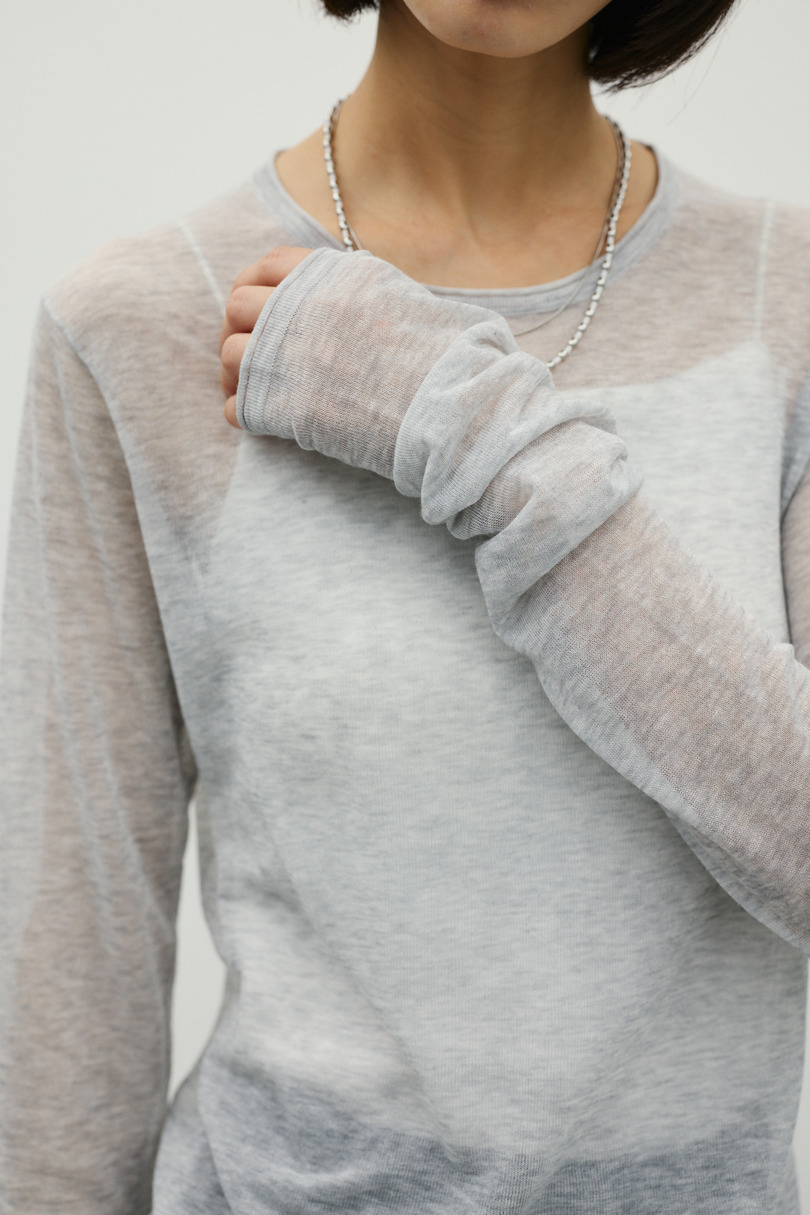 シアースキンニットトップ 詳細画像 L/GRY 9