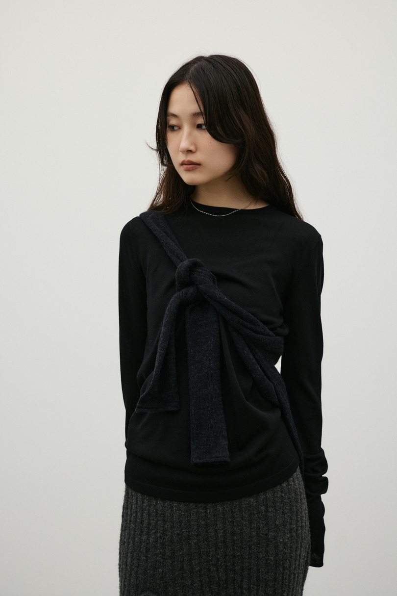 マシンウォッシャブルスリットニット