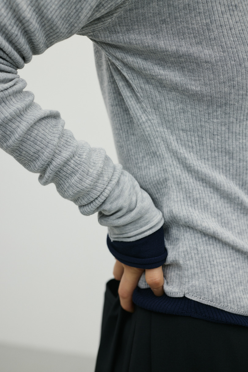 ヘンリーネックシアーニット 詳細画像 L/GRY 6