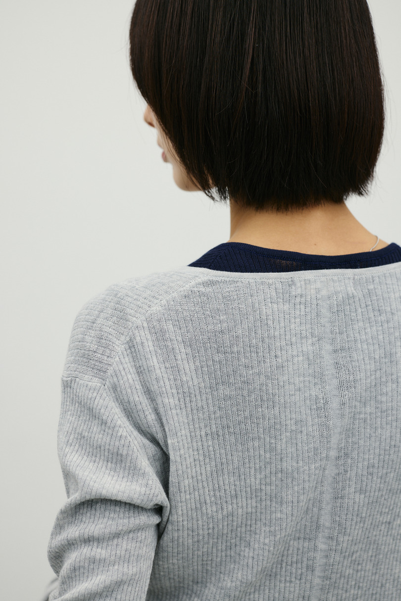 ヘンリーネックシアーニット 詳細画像 L/GRY 9