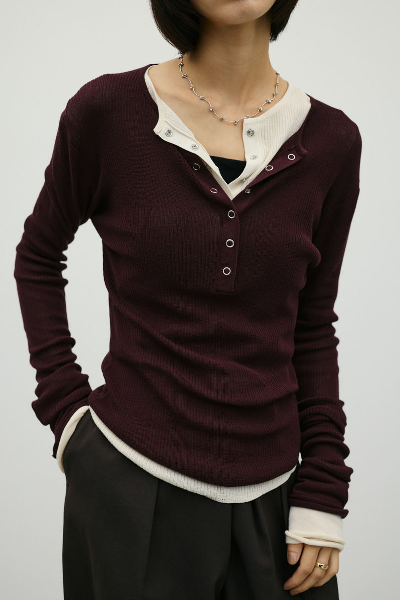 ヘンリーネックシアーニット 詳細画像 BRD 5