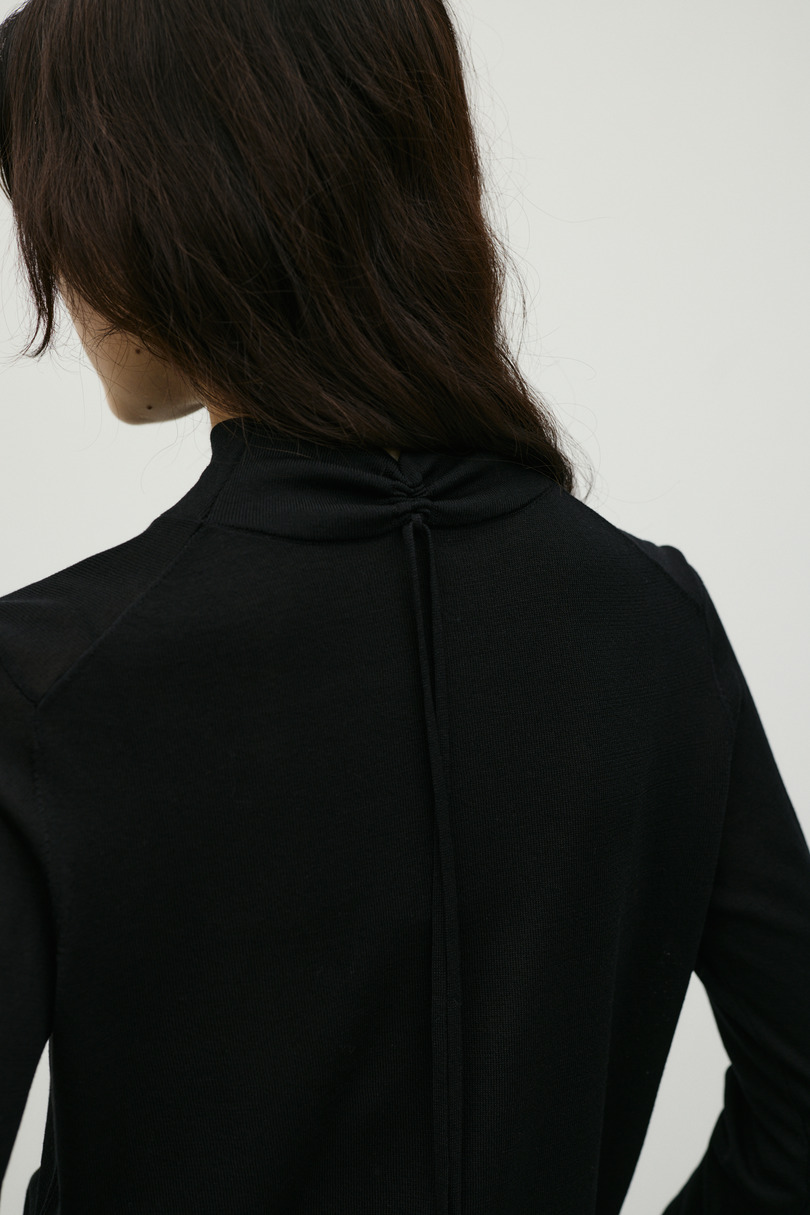 マシンウォッシャブルバックストリングニット 詳細画像 BLK 7