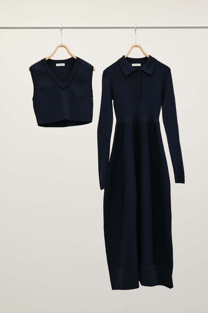 2ピースベストレイヤードワンピース 詳細画像 NVY 15