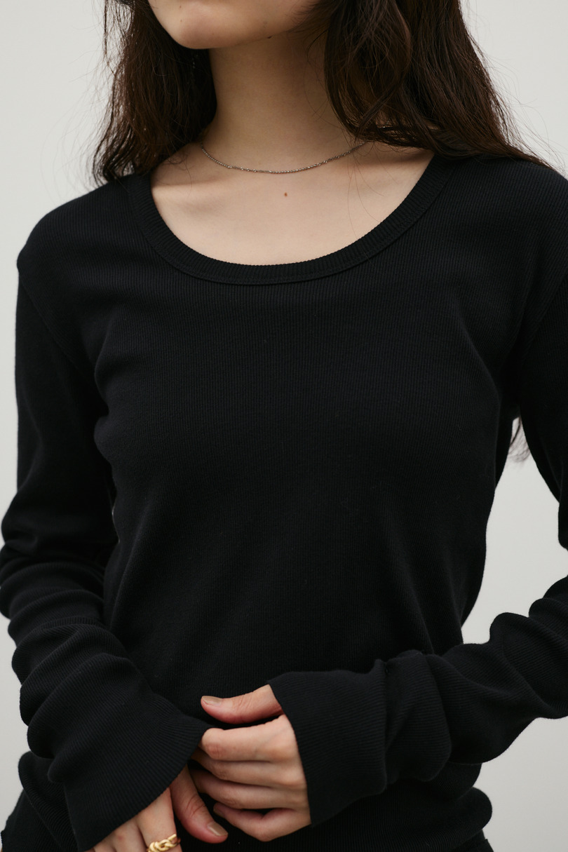 UネックロンT 詳細画像 BLK 6