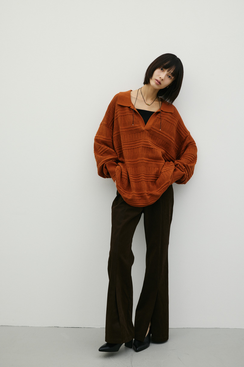 スカシボーダーラガーニット