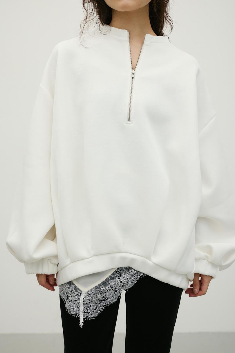 フロントジップダンボールスウェット 詳細画像 WHT 5