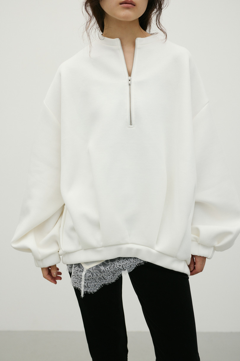 フロントジップダンボールスウェット 詳細画像 WHT 6