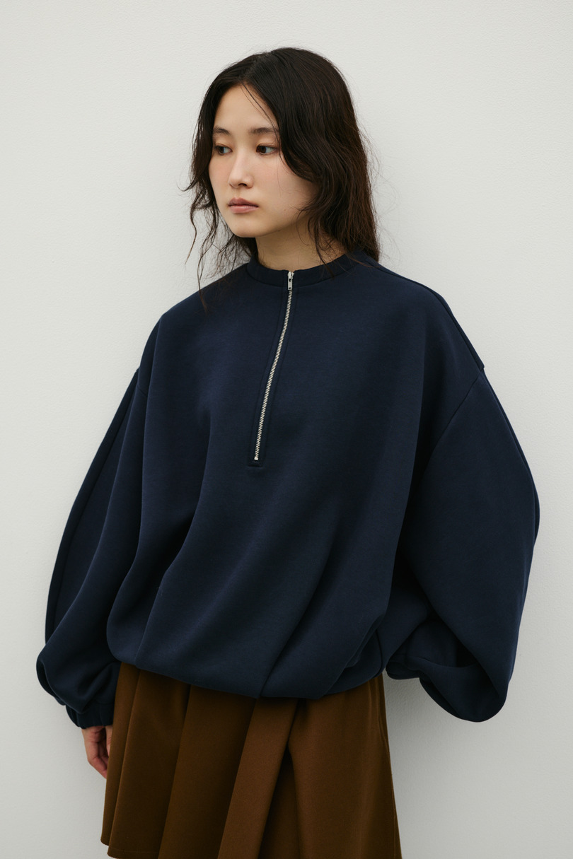 フロントジップダンボールスウェット 詳細画像 NVY 3